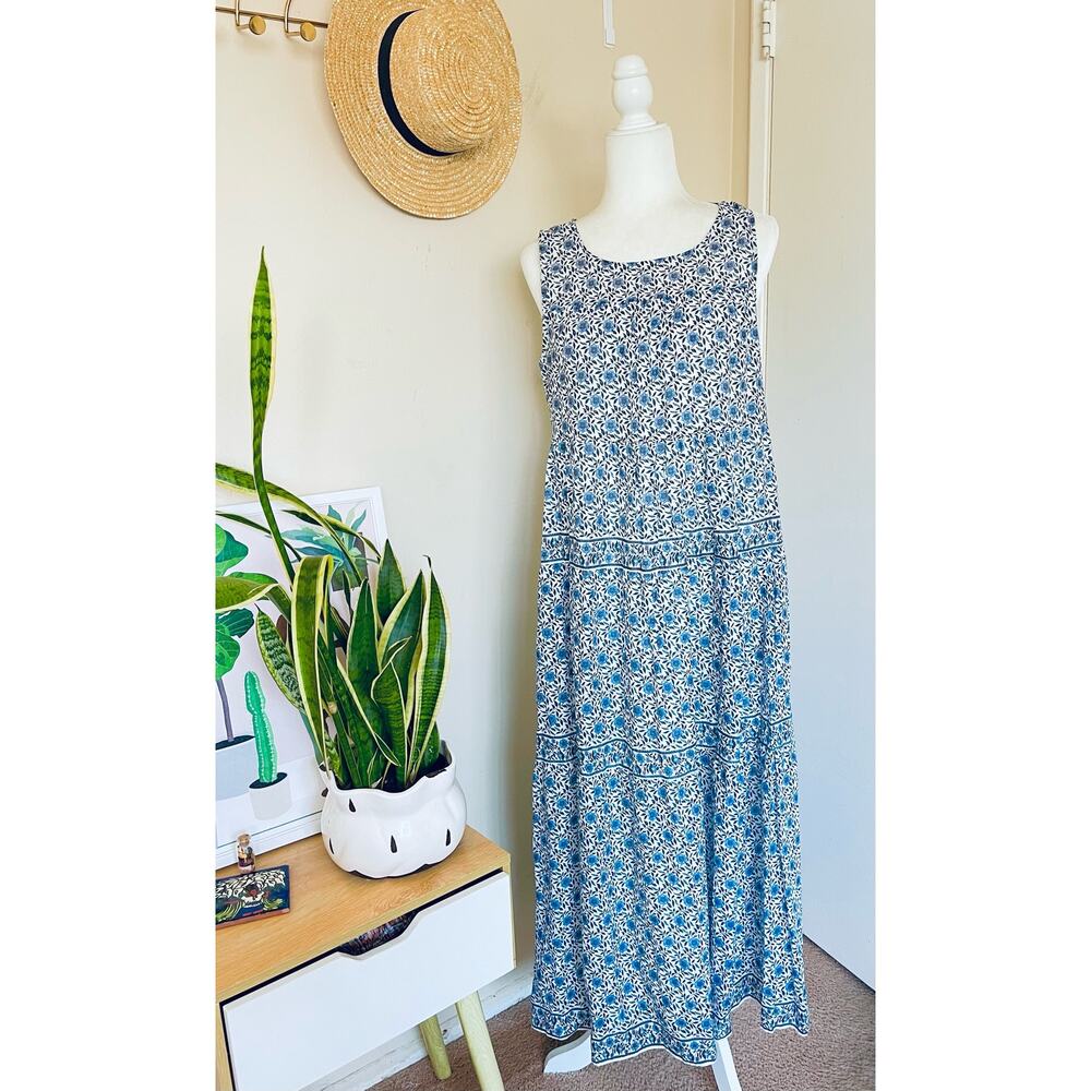 Max Studio Floral Sleeveless Tiered Maxi Dress